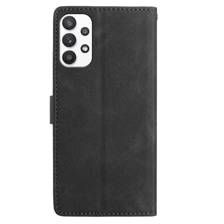 For Samsung Galaxy A23 5G Skin Feel Embossed Feather Leather Phone Case