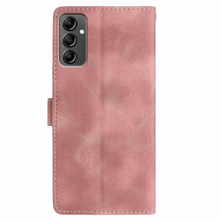 For Samsung Galaxy A14 5G Skin Feel Embossed Feather Leather Phone Case