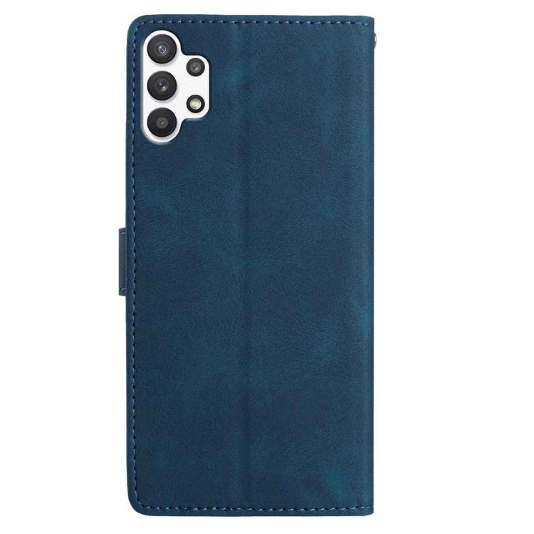 For Samsung Galaxy A32 4G Skin Feel Embossed Feather Leather Phone Case