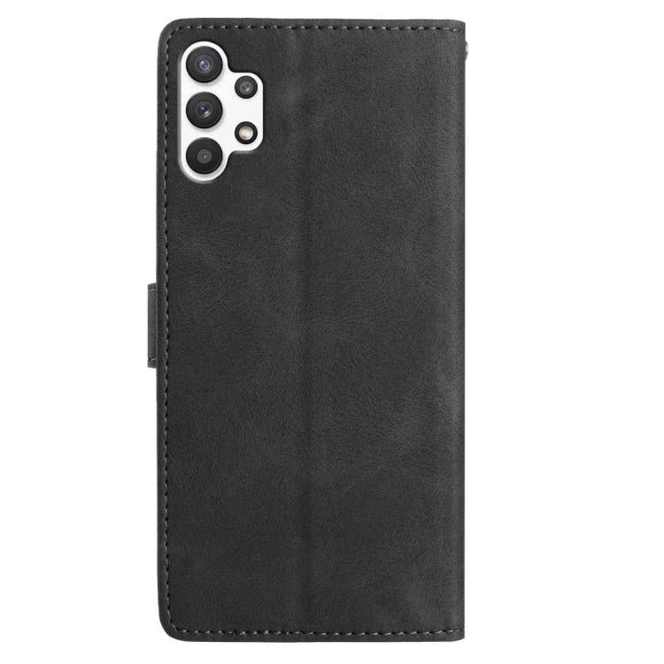 For Samsung Galaxy A32 5G Skin Feel Embossed Feather Leather Phone Case
