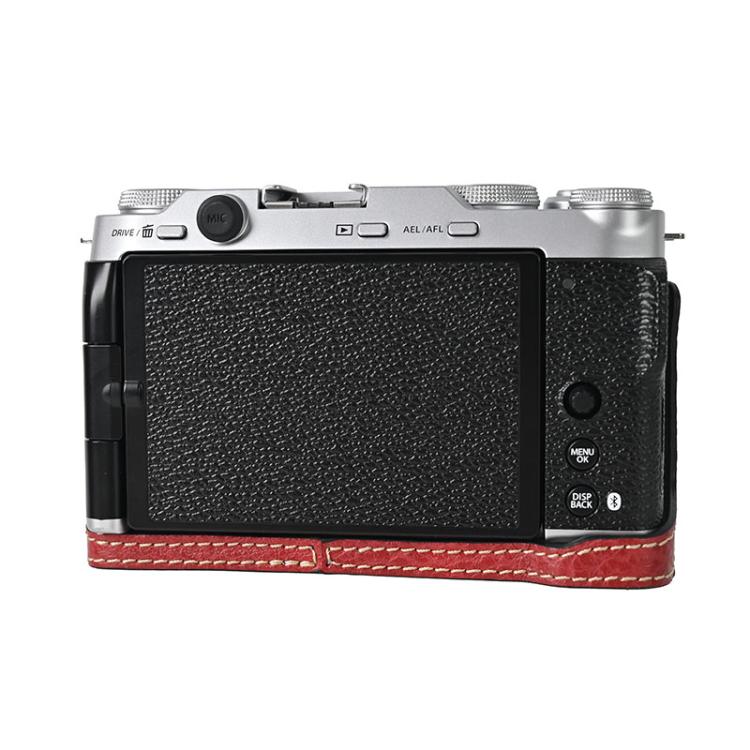 For FUJIFILM X-M5 Litchi Texture PU Leather Camera Half Case Base
