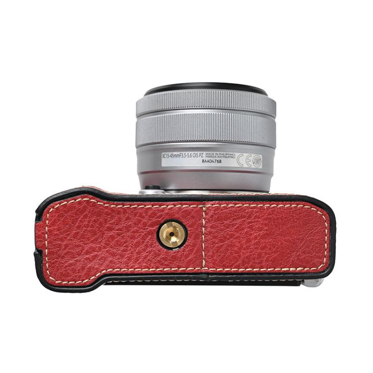 For FUJIFILM X-M5 Litchi Texture PU Leather Camera Half Case Base