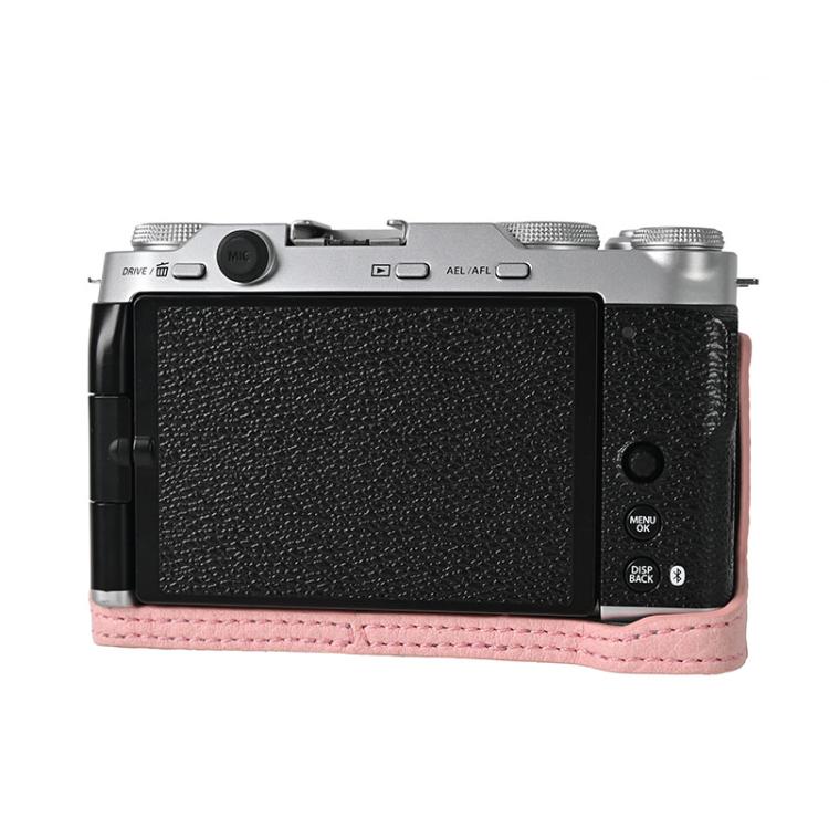 For FUJIFILM X-M5 Litchi Texture PU Leather Camera Half Case Base