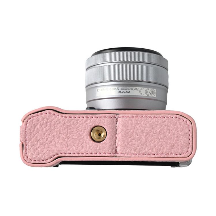 For FUJIFILM X-M5 Litchi Texture PU Leather Camera Half Case Base