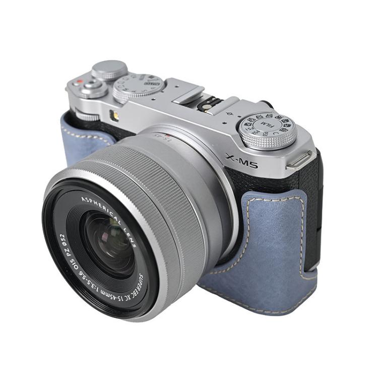 For FUJIFILM X-M5 Litchi Texture PU Leather Camera Half Case Base