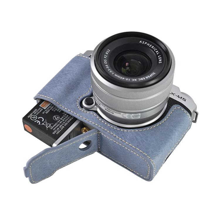For FUJIFILM X-M5 Litchi Texture PU Leather Camera Half Case Base