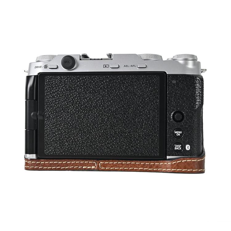 For FUJIFILM X-M5 Litchi Texture PU Leather Camera Half Case Base