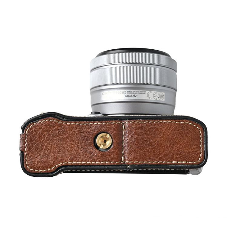 For FUJIFILM X-M5 Litchi Texture PU Leather Camera Half Case Base