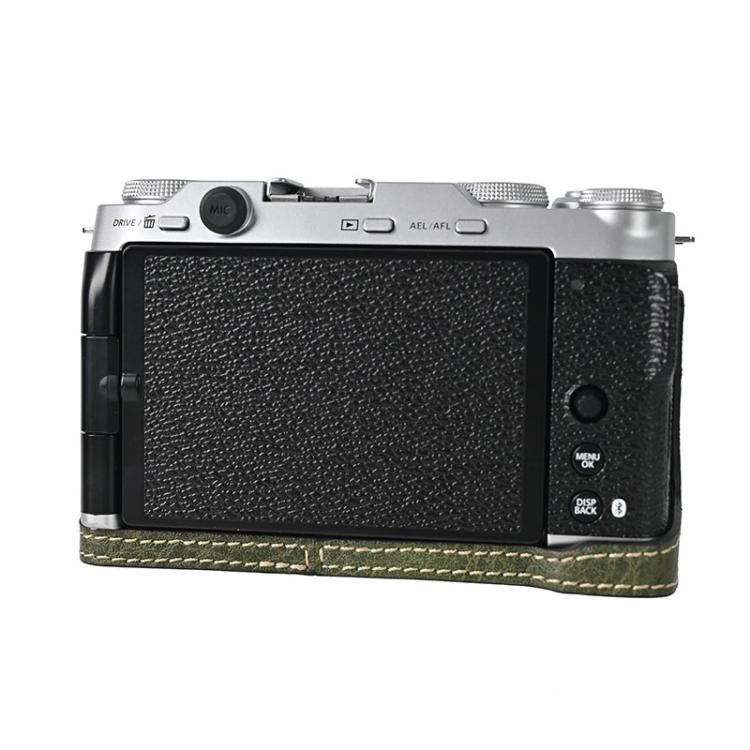 For FUJIFILM X-M5 Litchi Texture PU Leather Camera Half Case Base