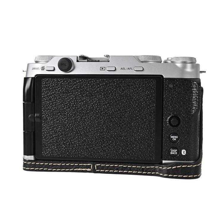 For FUJIFILM X-M5 Litchi Texture PU Leather Camera Half Case Base
