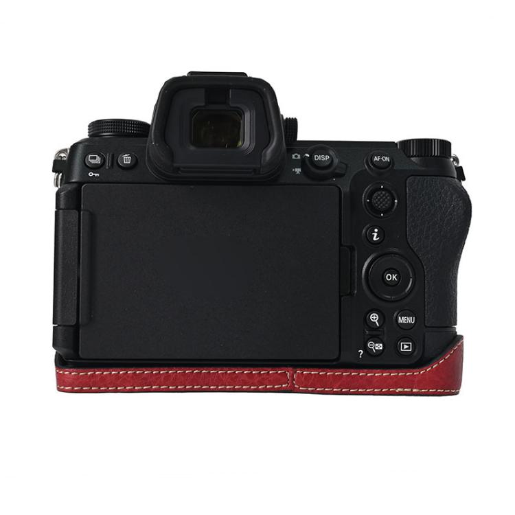 For Nikon Z6III Litchi Texture PU Leather Camera Half Case Base