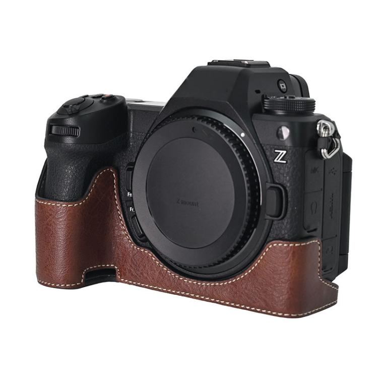 For Nikon Z6III Litchi Texture PU Leather Camera Half Case Base