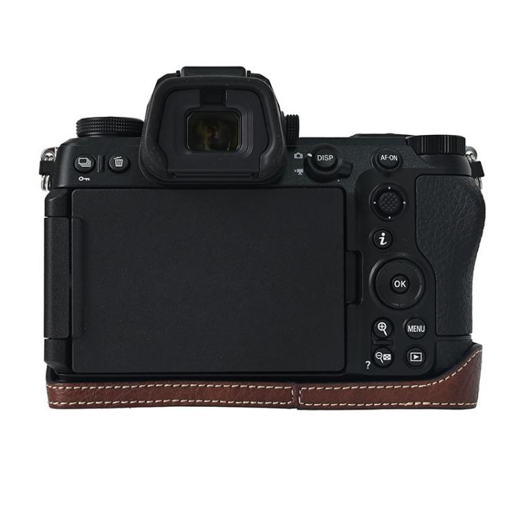 For Nikon Z6III Litchi Texture PU Leather Camera Half Case Base