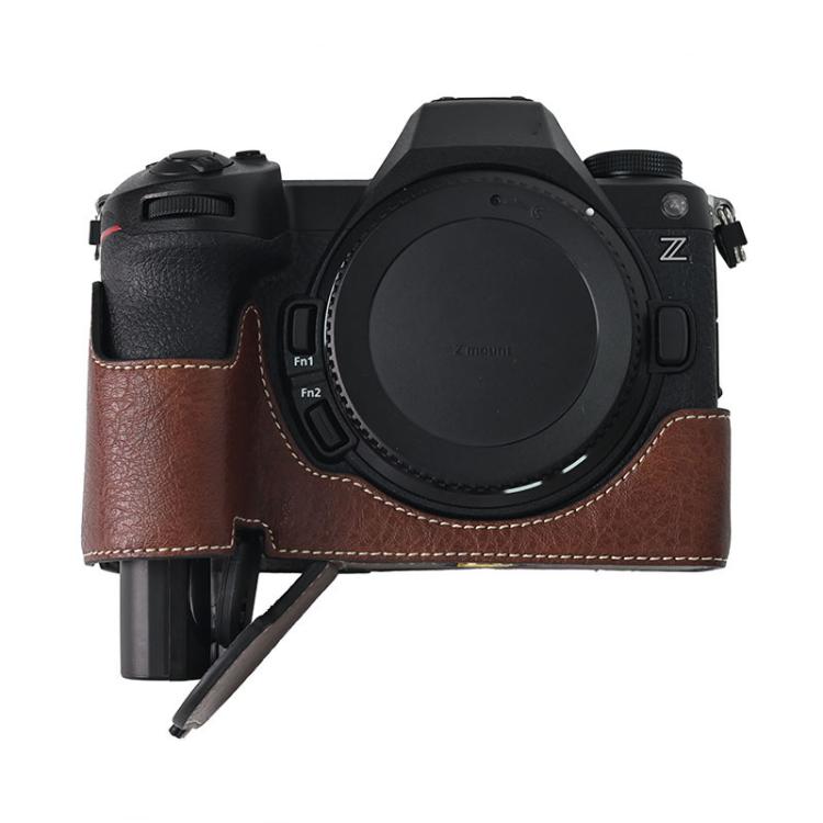 For Nikon Z6III Litchi Texture PU Leather Camera Half Case Base