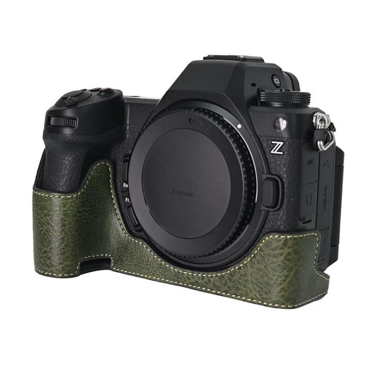 For Nikon Z6III Litchi Texture PU Leather Camera Half Case Base