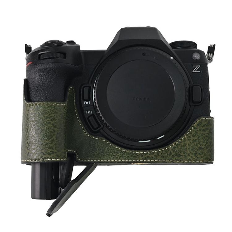 For Nikon Z6III Litchi Texture PU Leather Camera Half Case Base