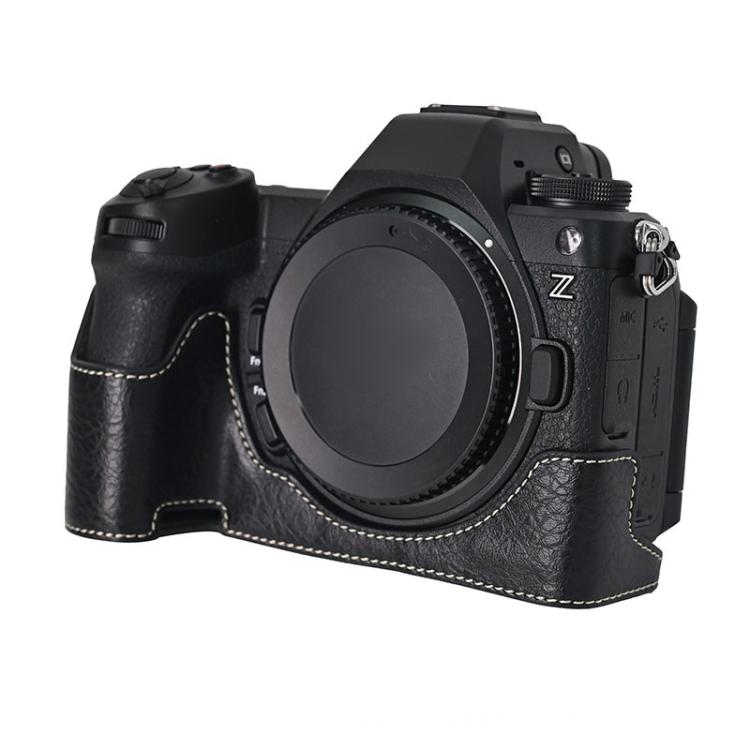 For Nikon Z6III Litchi Texture PU Leather Camera Half Case Base