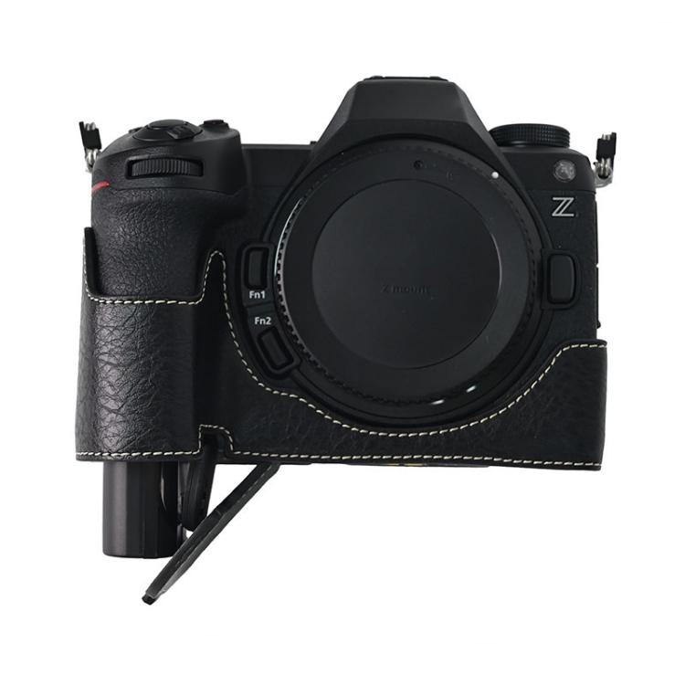 For Nikon Z6III Litchi Texture PU Leather Camera Half Case Base