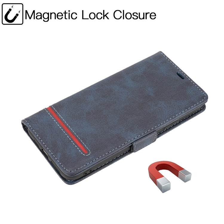 For iPhone 12 mini Business Style Line Splicing Horizontal Flip TPU + PU Leather Case with Card Slots & Holder & Wallet