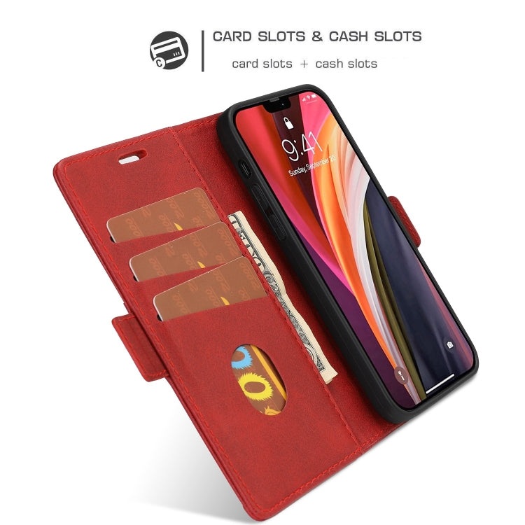 For iPhone 12 / 12 Pro Business Style Line Splicing Horizontal Flip TPU + PU Leather Case with Card Slots & Holder & Wallet
