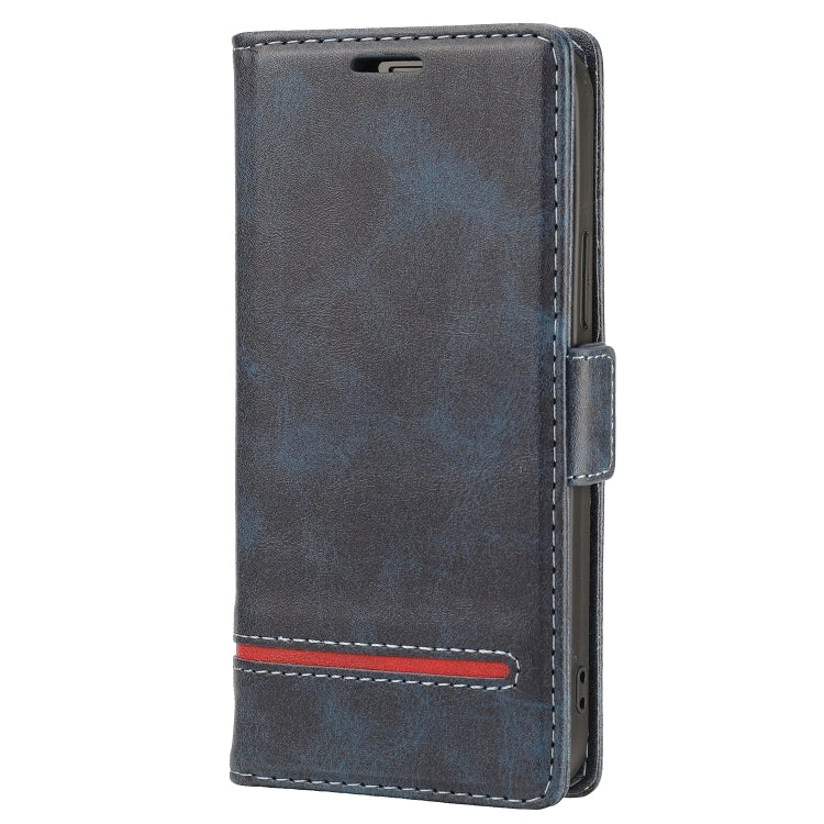 For iPhone 12 / 12 Pro Business Style Line Splicing Horizontal Flip TPU + PU Leather Case with Card Slots & Holder & Wallet