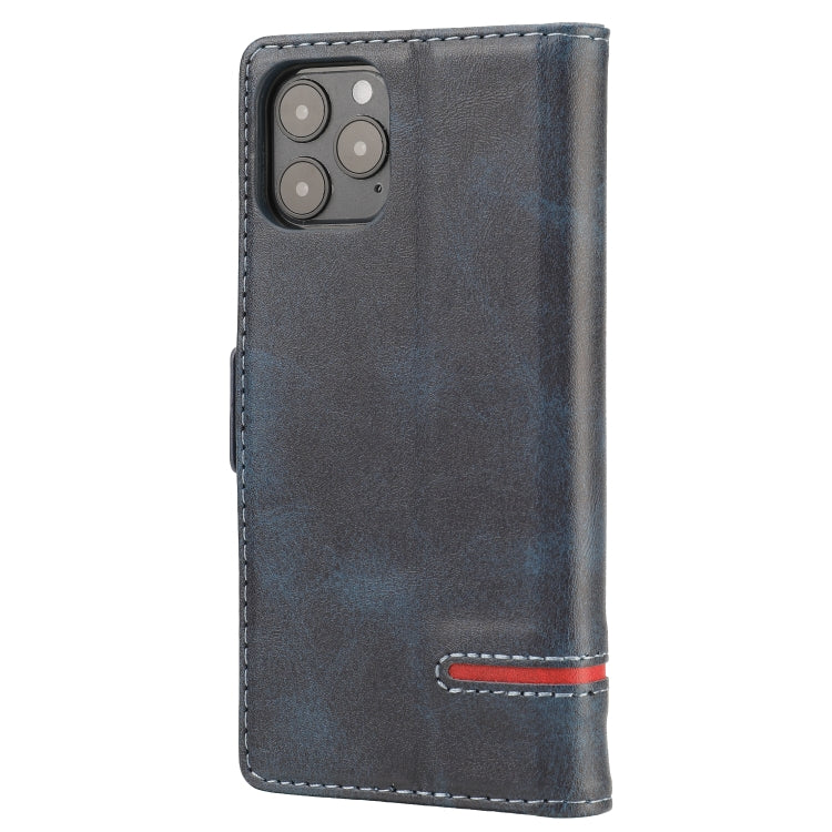 For iPhone 12 / 12 Pro Business Style Line Splicing Horizontal Flip TPU + PU Leather Case with Card Slots & Holder & Wallet