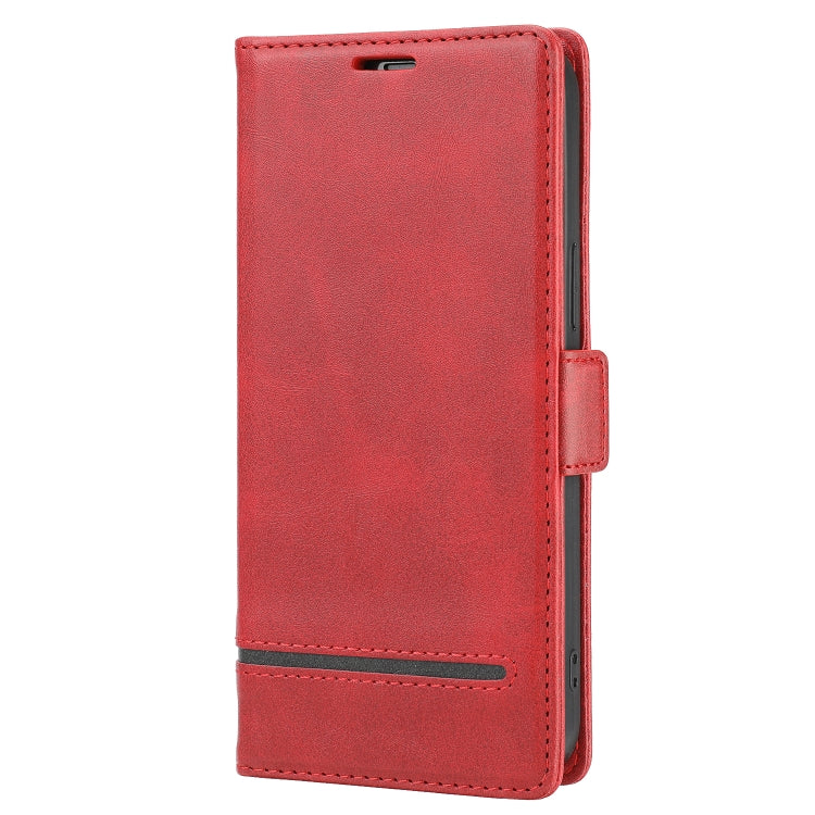 For iPhone 12 Pro Max Business Style Line Splicing Horizontal Flip TPU + PU Leather Case with Card Slots & Holder & Wallet