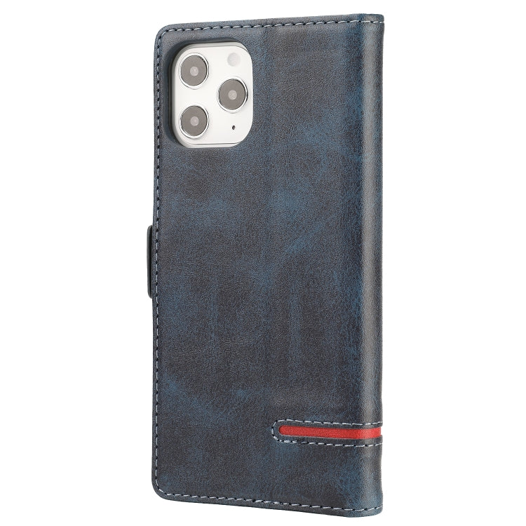 For iPhone 12 Pro Max Business Style Line Splicing Horizontal Flip TPU + PU Leather Case with Card Slots & Holder & Wallet