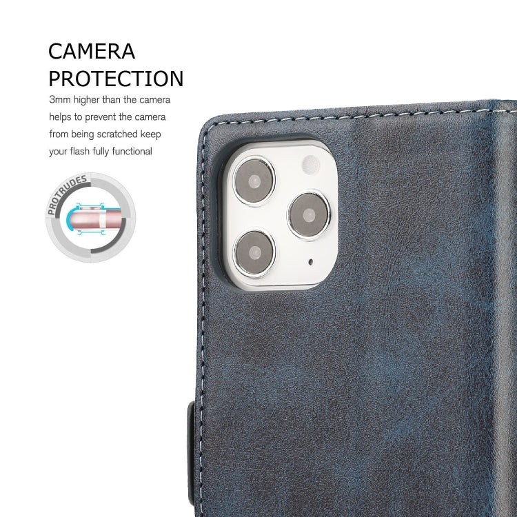 For iPhone 12 Pro Max Business Style Line Splicing Horizontal Flip TPU + PU Leather Case with Card Slots & Holder & Wallet