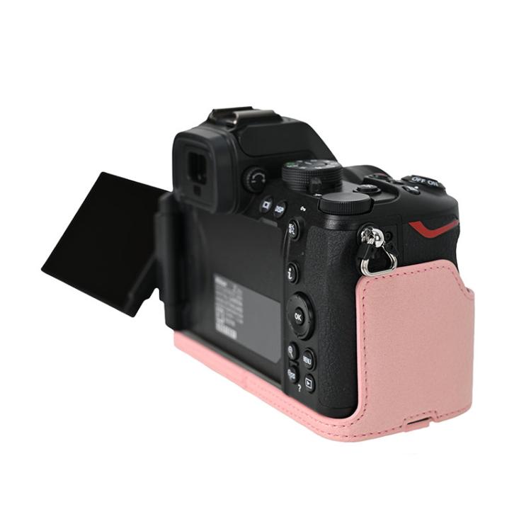 For Nikon Z50II Litchi Texture PU Leather Camera Half Case Base