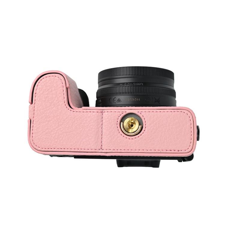 For Nikon Z50II Litchi Texture PU Leather Camera Half Case Base