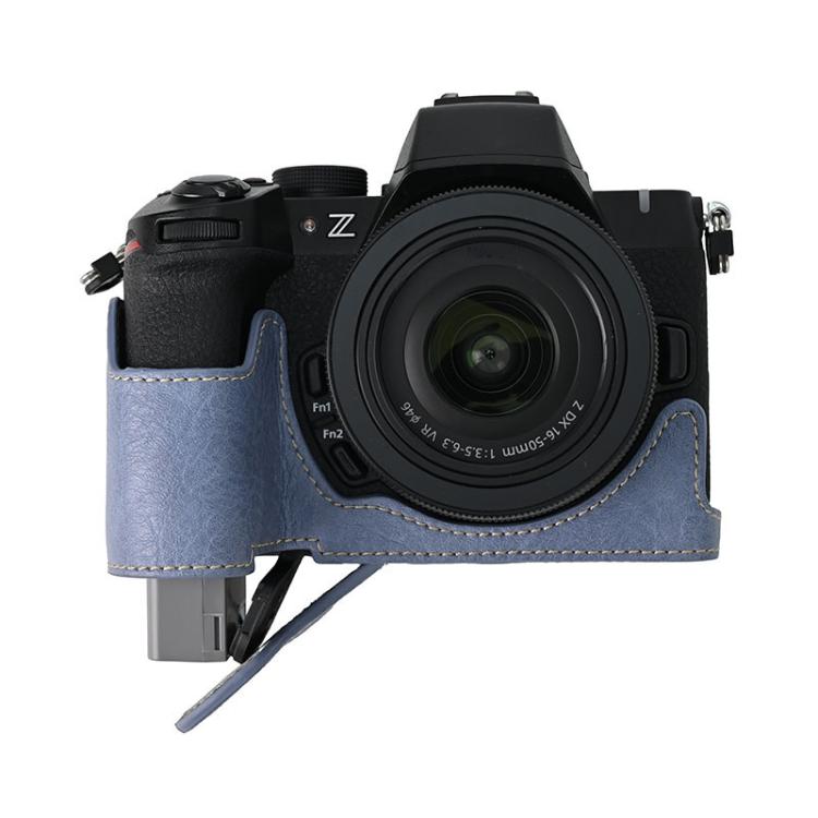 For Nikon Z50II Litchi Texture PU Leather Camera Half Case Base