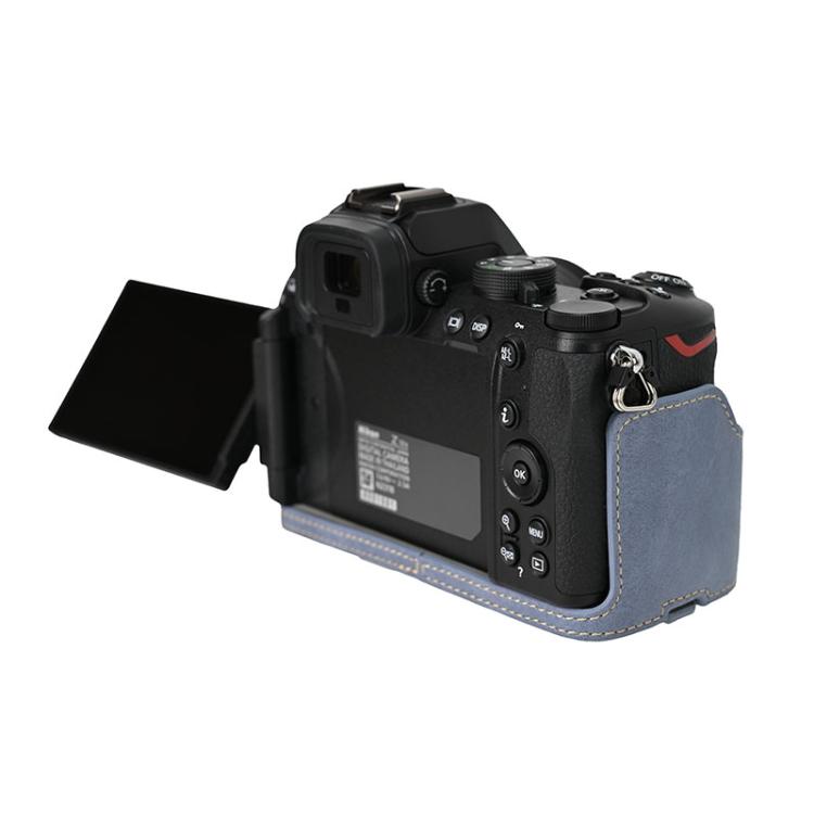 For Nikon Z50II Litchi Texture PU Leather Camera Half Case Base