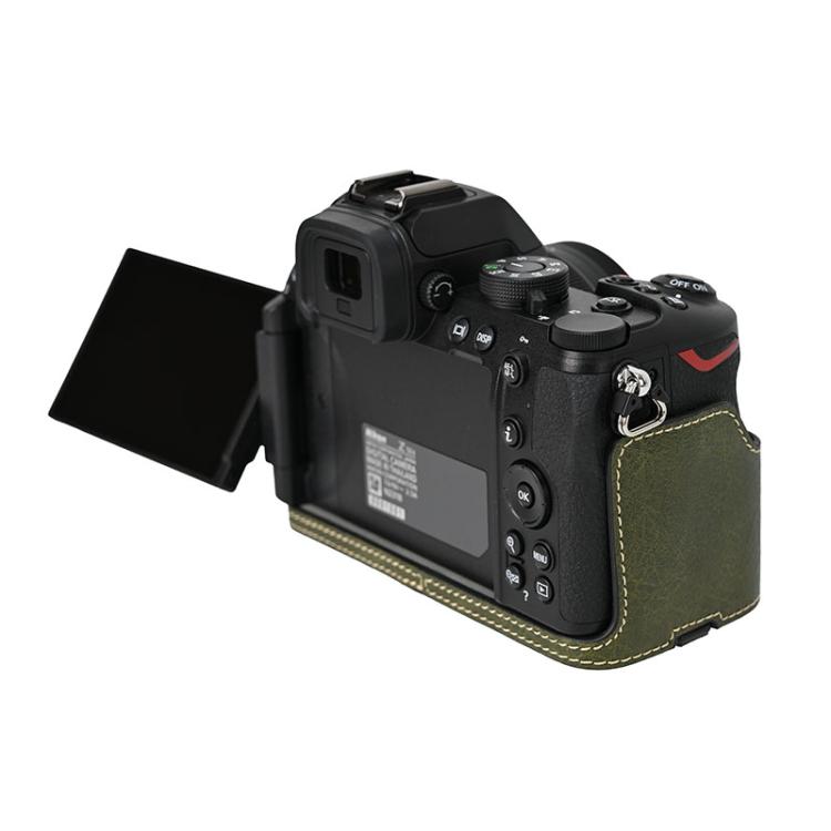 For Nikon Z50II Litchi Texture PU Leather Camera Half Case Base