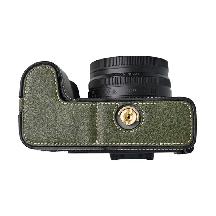 For Nikon Z50II Litchi Texture PU Leather Camera Half Case Base