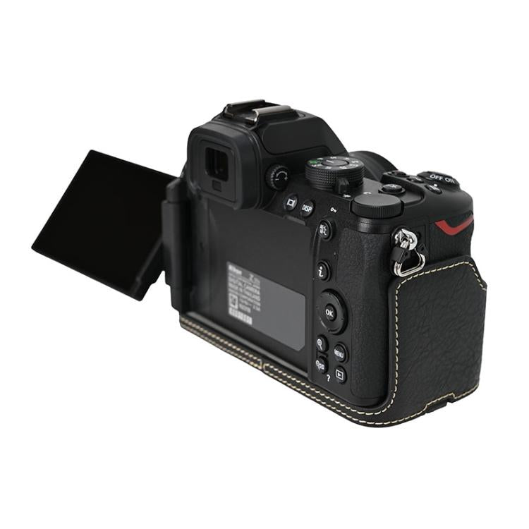 For Nikon Z50II Litchi Texture PU Leather Camera Half Case Base