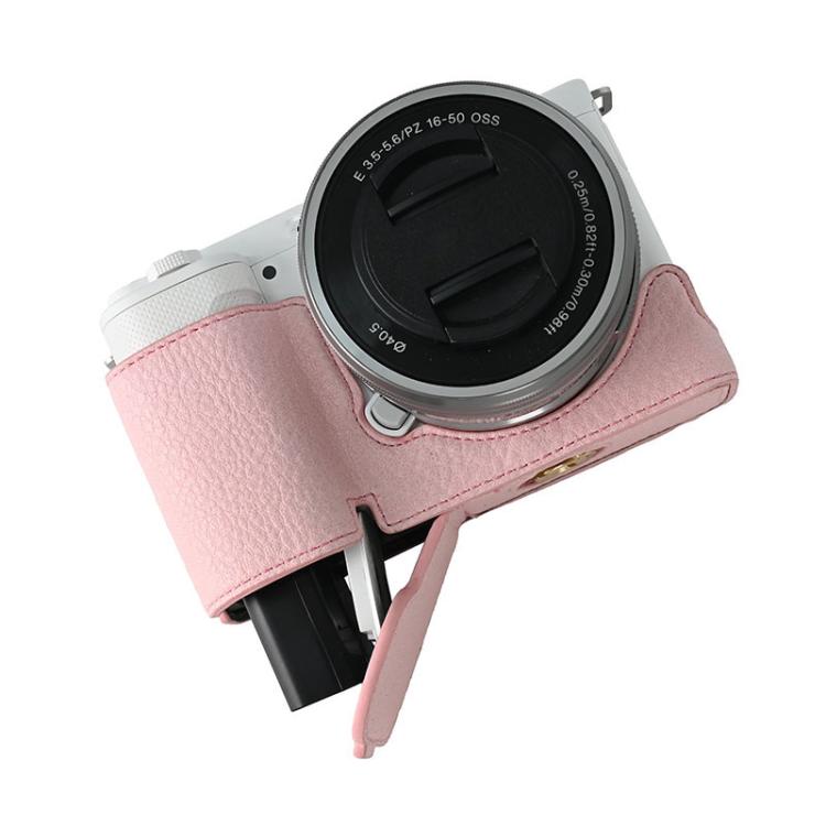 For Sony ZV-E10 Litchi Texture PU Leather Camera Half Case Base
