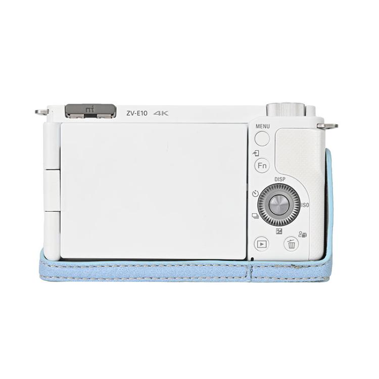 For Sony ZV-E10 Litchi Texture PU Leather Camera Half Case Base