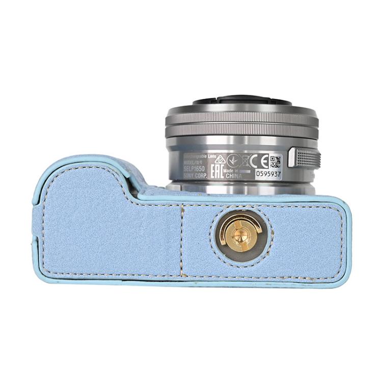 For Sony ZV-E10 Litchi Texture PU Leather Camera Half Case Base