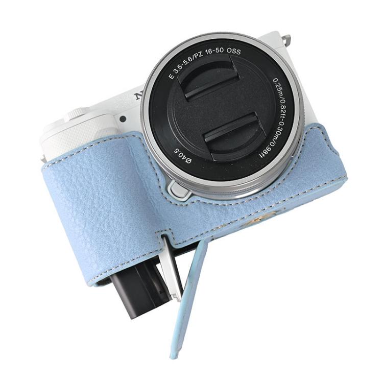 For Sony ZV-E10 Litchi Texture PU Leather Camera Half Case Base