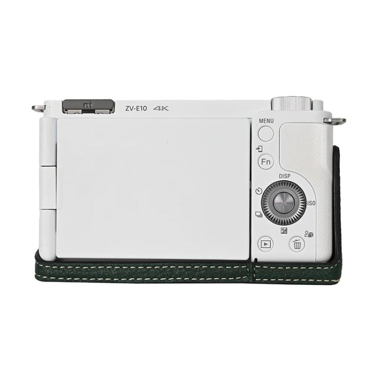 For Sony ZV-E10 Litchi Texture PU Leather Camera Half Case Base