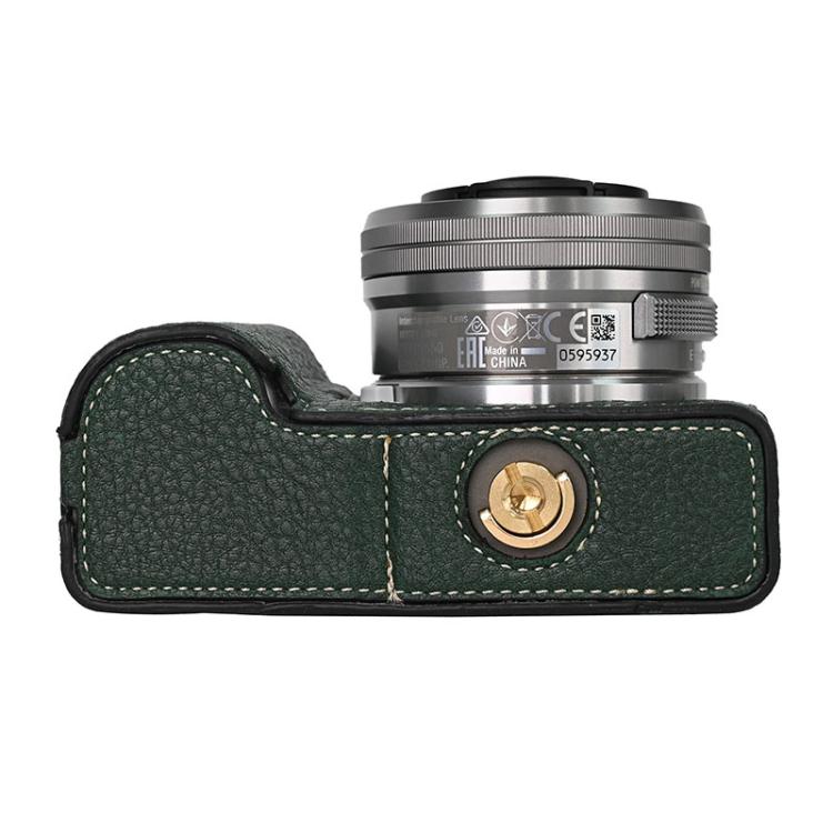 For Sony ZV-E10 Litchi Texture PU Leather Camera Half Case Base