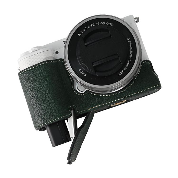 For Sony ZV-E10 Litchi Texture PU Leather Camera Half Case Base
