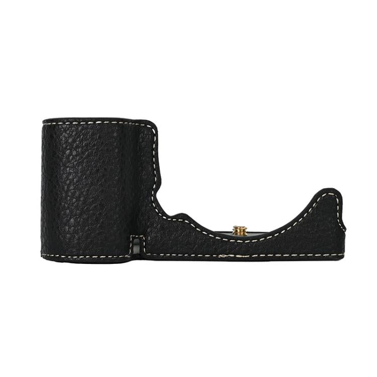 For Sony ZV-E10 Litchi Texture PU Leather Camera Half Case Base