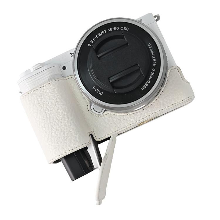 For Sony ZV-E10 Litchi Texture PU Leather Camera Half Case Base