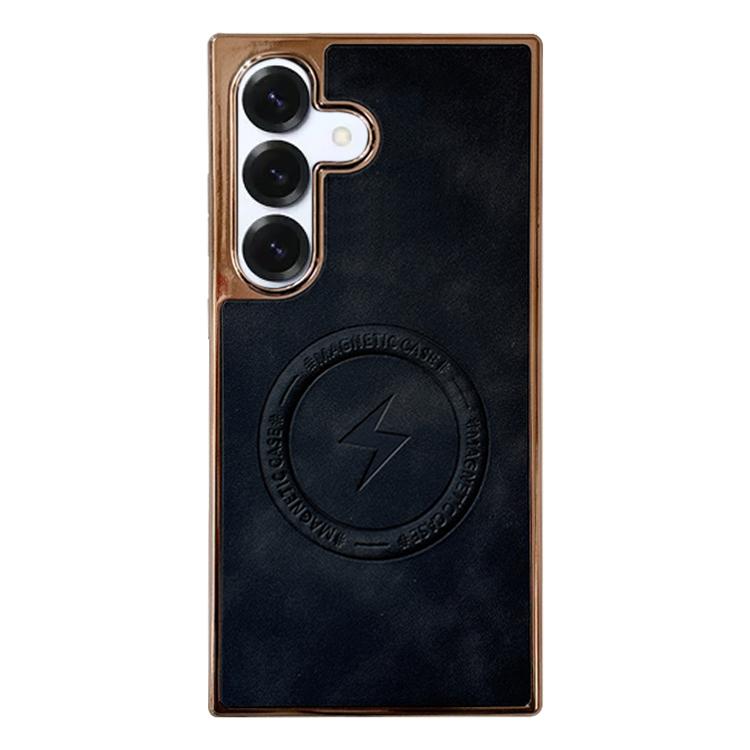 For Samsung Galaxy S25 5G Electroplated PC Sheepskin Invisible Magnetic MagSafe Phone Case