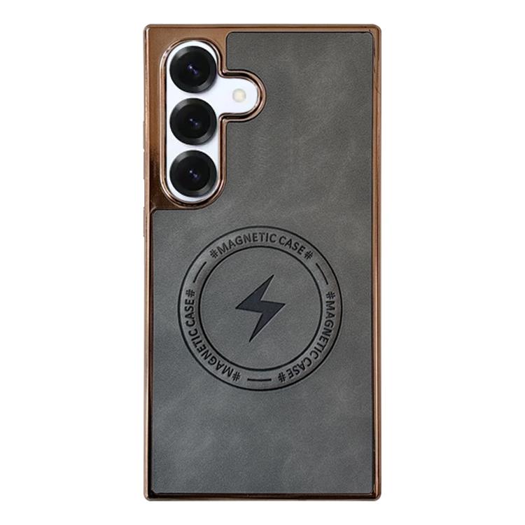 For Samsung Galaxy S25 5G Electroplated PC Sheepskin Invisible Magnetic MagSafe Phone Case