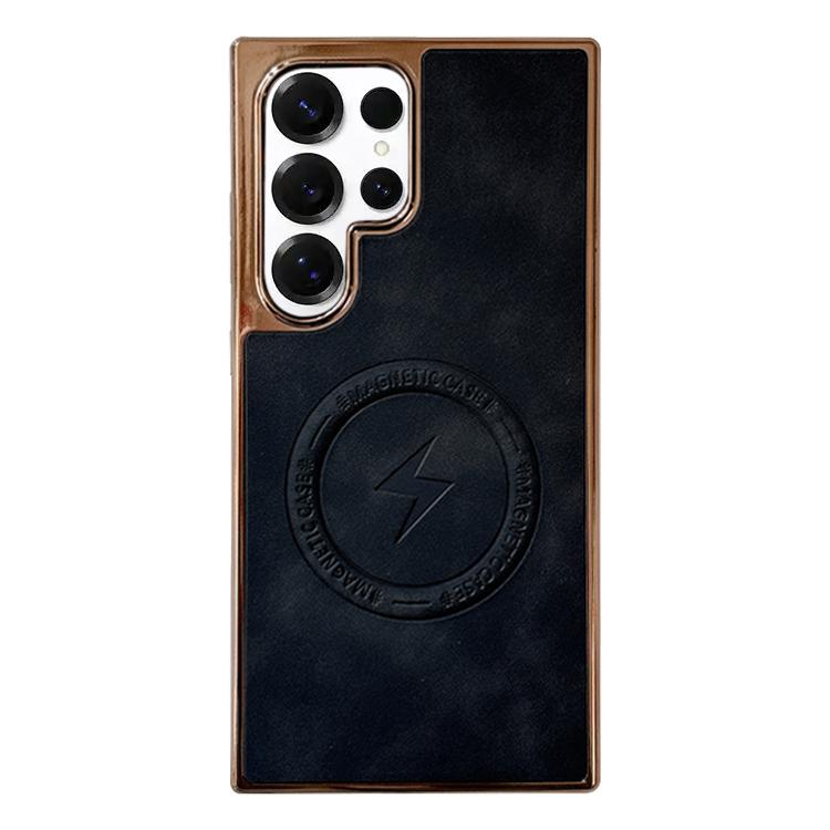 For Samsung Galaxy S25 Ultra 5G Electroplated PC Sheepskin Invisible Magnetic MagSafe Phone Case