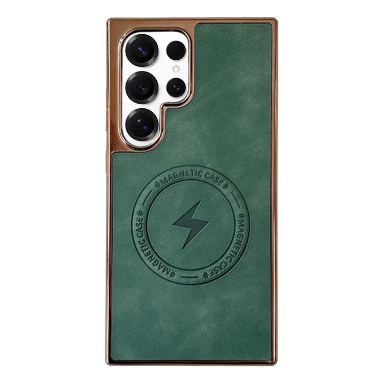 For Samsung Galaxy S25 Ultra 5G Electroplated PC Sheepskin Invisible Magnetic MagSafe Phone Case