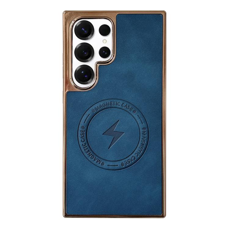 For Samsung Galaxy S25 Ultra 5G Electroplated PC Sheepskin Invisible Magnetic MagSafe Phone Case